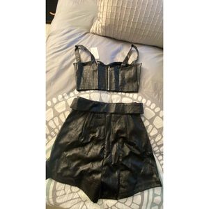 Leather 2 pieces set